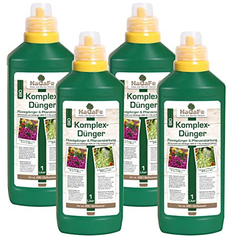 HaGaFe Bio Komplexdünger Flüssigdünger und Pflanzenstärkungsmittel (4 L (4 x 1 L))