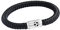 Paris Montana Fußball Segeltau Fan Armband Magnetverschluss Fußball Gravur 8mm Durchmesser (Schwarz, 20)
