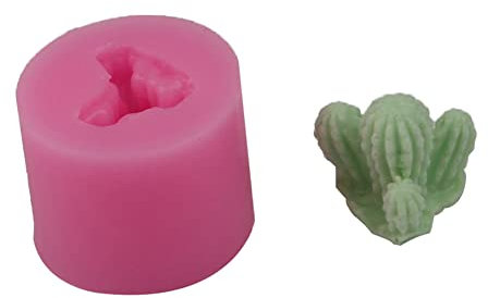Fulenyi Vela Cactus - Adorable pequeña Cactus Vela Silicona - Planta Creativa Cactus Resina para Hacer Velas Cera Arcilla artesanía Yeso decoración del hogar