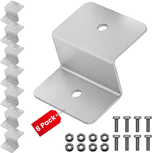 Support en équerre Z pour panneau solaire, 8 pcs, en Aluminium, vis de fixation incluses, support en Z pour panneau solaire, support de montage pour caravane, camionnette, bateau