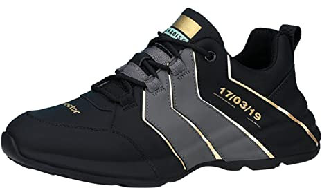 Stivali Antinfortunistica Uomo Scarpe Uomo Invernali Imbottite Scarpe Uomo Sneakers Bianche Stivali Uomo Pelle Cowboy 2023 Sneakers Donna 11-Nero 18.99