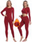 INNERSY Thermounterwäsche Damen Warm Funktionsunterwäsche Winter Thermo Unterwäsche Frauen Ski (XL, Neujahr Dunkelrot)