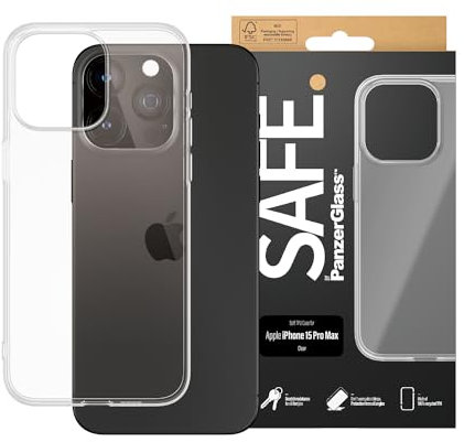 SAFE by PanzerGlass™ Handyhülle für iPhone 15 Pro Max - Hülle aus 100% recyceltem TPU - Wireless charging kompatibles iPhone 15 Pro Max Case - vergilbungsresistent