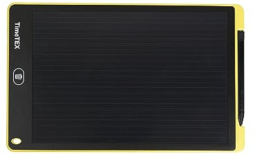 TimeTEX - Digitale Schiefertafel SDZ | Digitale Schreibtafel zum beschriften - hilft beim Schreibenlernen. Ideal auch für Kreide-Allergiker | Inhalt: Schreibtafel Elektronisch mit schwarzem Display