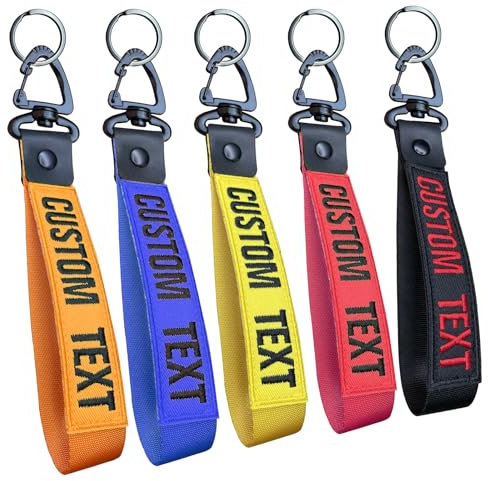 QJS PATCH Portachiavi personalizzato con portachiavi Clip portachiavi auto Fibbia in nylon per chiave, zaino tattico, auto (Rotation buckle)