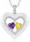 CDE Kette Damen Shell Doppel Herz Halskette Sterling Silber 946 Geburtsstein Halsketten mit Anhänger Schmuck Valentinstag Liebes Geschenk für Sie Muttertag Geburtstag Weihnachten Geschenke für Frauen