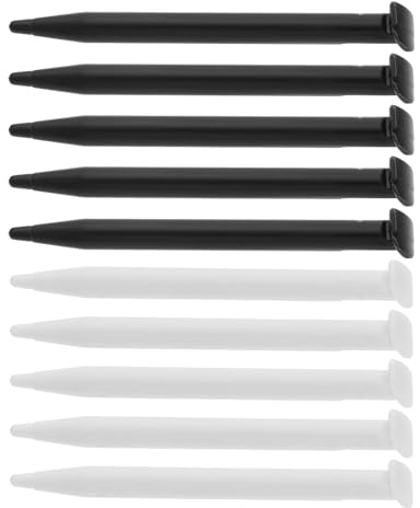 The Lord of the Tools 10pcs Stylus Pen Touch Screen Pen Touch Pens Compatible with Nintendo New 2DSXL/2DSLL for Control Video Games White and Black Plastic