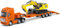 Mostop 1:50 Maßstab Alloy Tieflader mit Bagger, Metall Baufahrzeug Modelle Spielzeug für 3 4 5 6 Jahre alte Kinder Jungen Mädchen (orange)