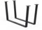 blumfeldt Ayr Pieds de Table – Pieds de Table en métal Robustes pour Design Industriel ou Minimaliste – Hauteur 43 cm, Largeur 62 cm, Noir