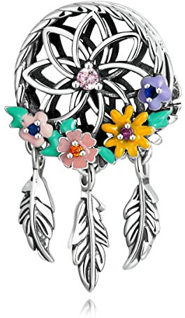 Girlande Dreamcatcher Charm 925 Sterling Silber Charm passend für Pandora Armband Halskette