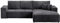 BROMARKT | Sofa mit Schlaffunktion | Schlafsofa Pablo | Ecksofa L-Form Sofa | Modern Design Couch | Kordstoff | Freistehend | mit Bettzeugbehälter | 294x185x85cm | Schwarz | Rechts