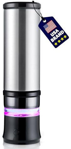 2 in 1 Hydrogen Water Bottle Generator – SPE/PEM Technology – Stainless Steel Bottle with Self Cleaning Mode – 11oz / 330ml – Up to 1300 PPB Hydrogen Enriched Water