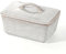 Besmeety Butterdose Keramik, Butterdose Porzellan mit Deckel, Butter Dish, Butterdosen für 250g Butter, 5.7x3.9x2.5 (grau, 450ml)