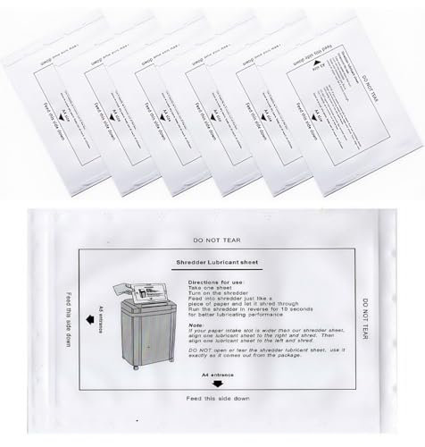 Ölpapier für Aktenvernichter | Aktenvernichter Ölblätter | Praktisch, Keine schmutzigen Hände für die Reinigung von Aktenvernichtern im Home Office (6)