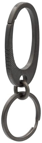 Heimatkraft - Titankarabiner RING | Ultraleicht 10,5g | EDC Schlüsselanhänger aus Titan | Ring-Karabiner mit Doppelring | CNC gefräst | Schlüsselorganizer