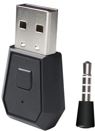 Angoily Kabelloser USB Adapter für Spielkonsolen, Kopfhörer Dongle Schwarz