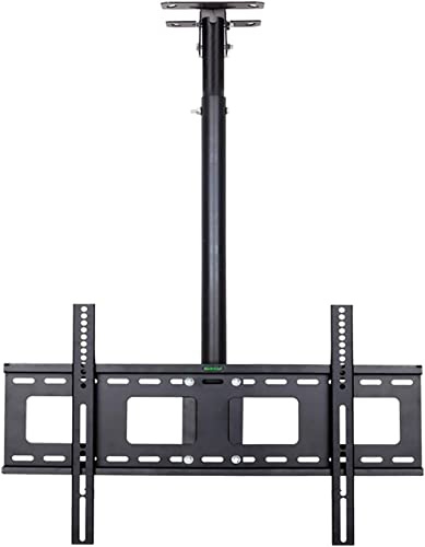 DRFGNF Soporte de Montaje en Techo para TV de Pantalla Plana/Curva de 40 a 70 Pulgadas, Movimiento Completo, soporta hasta 45 kg, Ajuste de Altura telescópico, Soporte de montaj