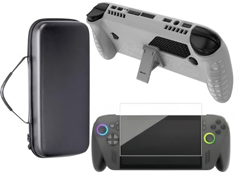 Stoßfeste Silikonhülle Mit Kratzfester Glasfolie Für Handheld Spielekonsolen Schutzhülle Mit Gehärtetem Glas
