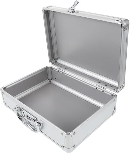 HONITANO Lock Box Aluminum Alloy Briefcase with Heavy Duty Toolbox Design and Load Carrying Capacity, Portable Metal Suitcase for Hiking and Fishing, Featuring Handle Design for Secure