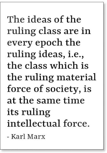 Kühlschrankmagnet mit Zitat von Karl Marx, acryl, weiß