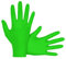 SAS Safety 66551 Derma-VUE Powder-Free Exam Grade 6 Mil Nitrile Gloves, Medium, Neon Green