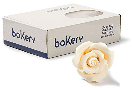 Decora Decorazioni di Zucchero Rosa Grande, colore Avorio, confezione da 24 pezzi