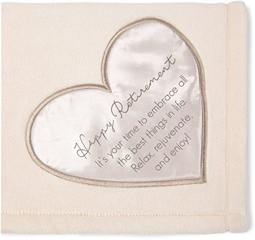 Pavilion Gift Company Soft Happy Retirement Warm Royal Plush Throw Blanket 50x60