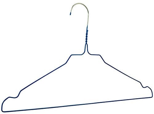 20 Stück Drahtbügel Drahtkleiderbügel Wäscherei Kleiderbügel Picta blau