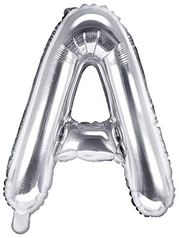 Folienballon Buchstabe A Höhe 35 cm Silber Partyballon