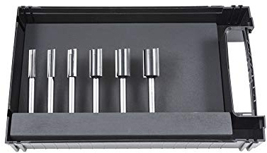 DICTUM® HW-Nutfräser-Set extra-lang mit Bohrschneide 6-teilig