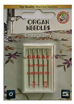 Organ Brother Nähmaschinennadeln, 75/11 und 90/14, 5-teilig