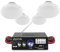 eAudio Bluetooth Ceiling Speaker System with Amplifier FM Radio and MP3 USB for Home Hi-Fi Cafe Restaurant Shop Installation (Four Speakers)