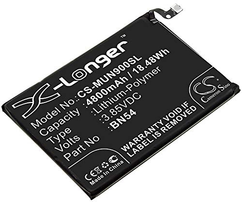 TECHTEK Batería 4800mAh Compatible con [Redmi] 10X 4G, M2003J15SC, M2003J15SG, M2003J15SS, para [Xiaomi] M2003J15SC, M2003J15SG, M2003J15SS, Note 9, Redmi 10X 4G sustituye BN54