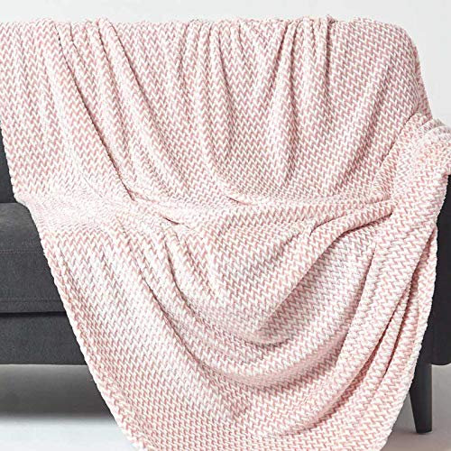 Homescapes - Coperta in velluto rosa e blu, 200 x 230 cm, in morbida pelliccia sintetica di Mora, per letto king size e divani a 3 posti