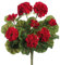 Künstlicher Geranienbusch, 33 cm hoch, Geranien-Blumen, bunte grüne Blätter