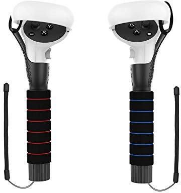 CHENSTAR - Manopole di prolunga con doppia impugnatura per Oculus Quest, Quest 2 o Rift S Controller per giocare , VR Touch Controller Anti-Throw