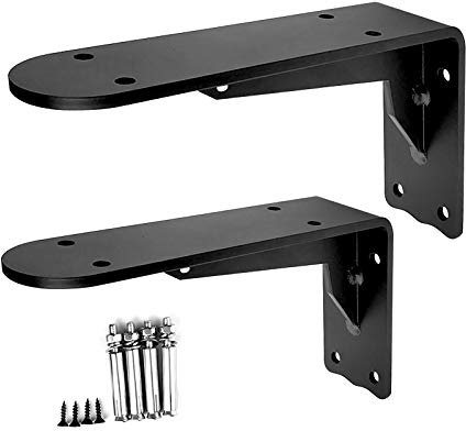 ZXCVBNAS 2 pièces Supports d'étagère rustiques Robustes, Equerre Tablette métal, Supports d'étagère Murale, Capacité Charge Super, Charge Max 400kg, pour Salle de Bain, Cuisine, Garage,250mm/10 in