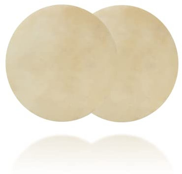 2 Stück Trommelfell, Büffelleder Trommelfell, Drum Snare Skin, Bass Drum Resonanzfell, lang anhaltender und beständiger klarer Sound, für afrikanisches Tamburin, Bongo Drums (8.5in)