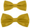 DonDon Vater-Sohn Fliegen Set im Partnerlook, bereits gebunden und verstellbar - Gold