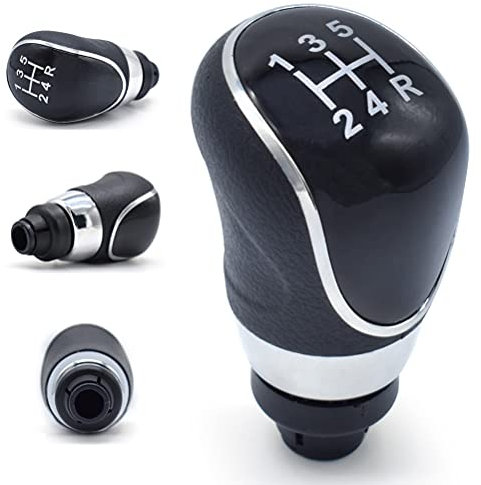 BINCIBH Gang Schaltknauf, Auto 5 Geschwindigkeitsauto-Gang-Stick-Schaltknöpfe Passend Für Ford-Fokus MK2 MK3. Fiesta MK7 C -Max B-Max Mondeo MK4 Kuga Transit Galaxy Car-Styling Schalthe