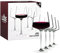 LUXBE - Lot de 4 verres à vin en cristal - Petits verres à vin rouge et blanc - 100 % sans plomb - 450 ml