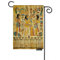 Moslion Ägyptische Gartenflagge, 31.4x45.7 cm, Vintage-Stil, afrikanischer Papyrus, Pharao, Maids mit Schwert, Katze, Vogel, Hof, Flagge, Jute, Banner, vertikal, doppelseitig, für Bauernhaus, draußen
