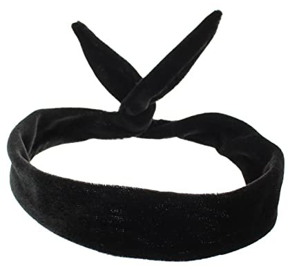 Topkids Accessories Wire Headbands for Women's Hair, Girls Hair Bands, Fashion Head Bands for Adults (Black Velvet)