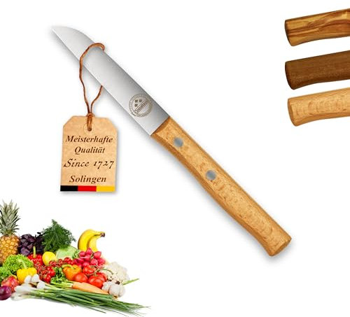 Constant - Solingen Messer mit Holzgriff Buche, Premium Gemüsemesser mit rostfreier Klinge aus Chrom-Stahl, extra scharfes Küchenmesser dank Dünnschliff & Handabzug, Made in Germany