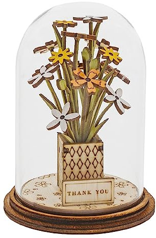 Kloche Thank you, Glass and porty veneer wood, Multi-Coloured