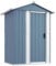 vidaXL Abri de Jardin Gris 126x97,5x177 cm Acier galvanisé, Rangement de Jardin pour Les Outils, Rangement pour Outils d'extérieur, abris à Outils