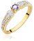 Damen Ring 585 14k Gold Gelbgold echt Tansanit Edelstein Diamanten Brillanten