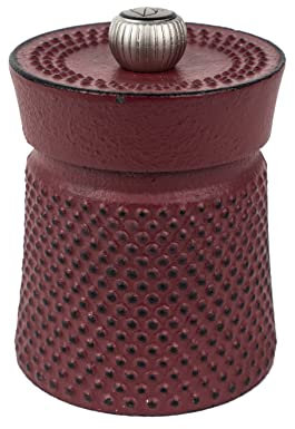 PEUGEOT - Pfeffermühle Bali 8 cm - Stahlmahlwerk - Klassische Mahlgradeinstellung - Aus Gusseisen - Rot