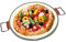 klaif Round Pizza Chopping Board with Handles Stone 31cm