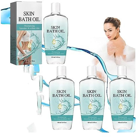 Skin So Soft Original Badeöl, Original Hautbadöl, so weich, weiche Haut, Original-Badeöl für Frauen, Hautbadöl Original (4 Stück)